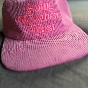 Pink Corduroy Women's Cap - Going Nowhere Fast